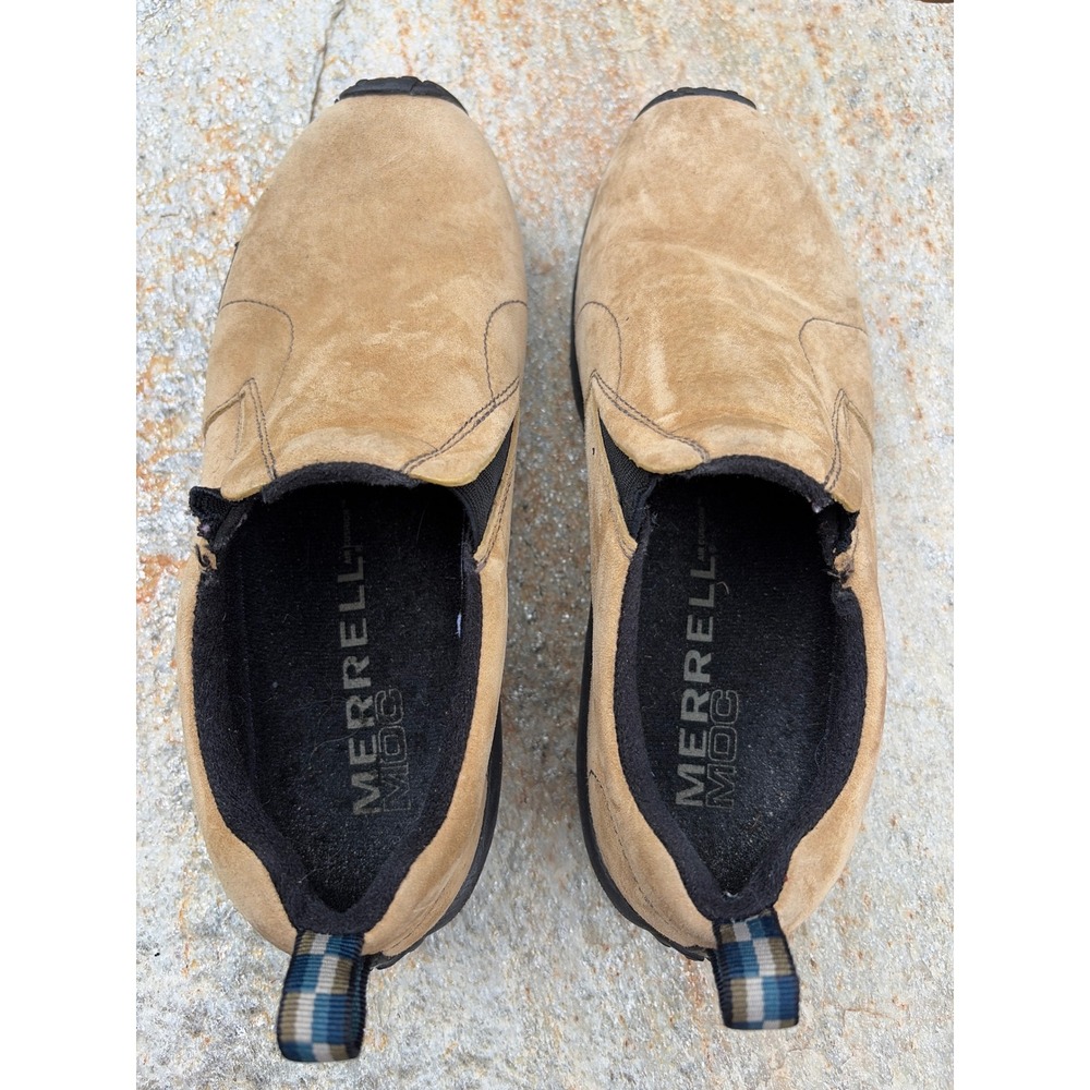 Merrell Jungle Moc Paydirt Womens 9 Tan Suede Slip On Hiking Shoes 63828 - Picture 5 of 8